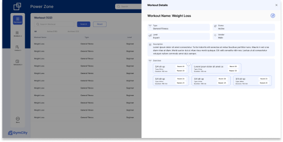 Gym Workout management